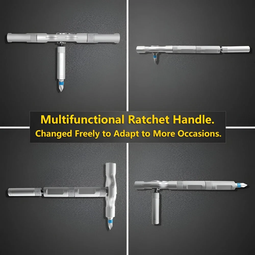 Precision Screwdriver Set Ratchet Magnetic Compact Repair - Image 6